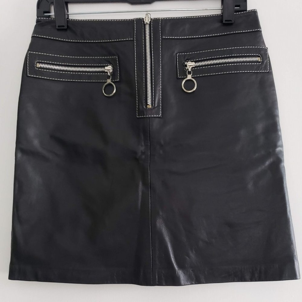 100% LEATHER SKIRT SIZE S